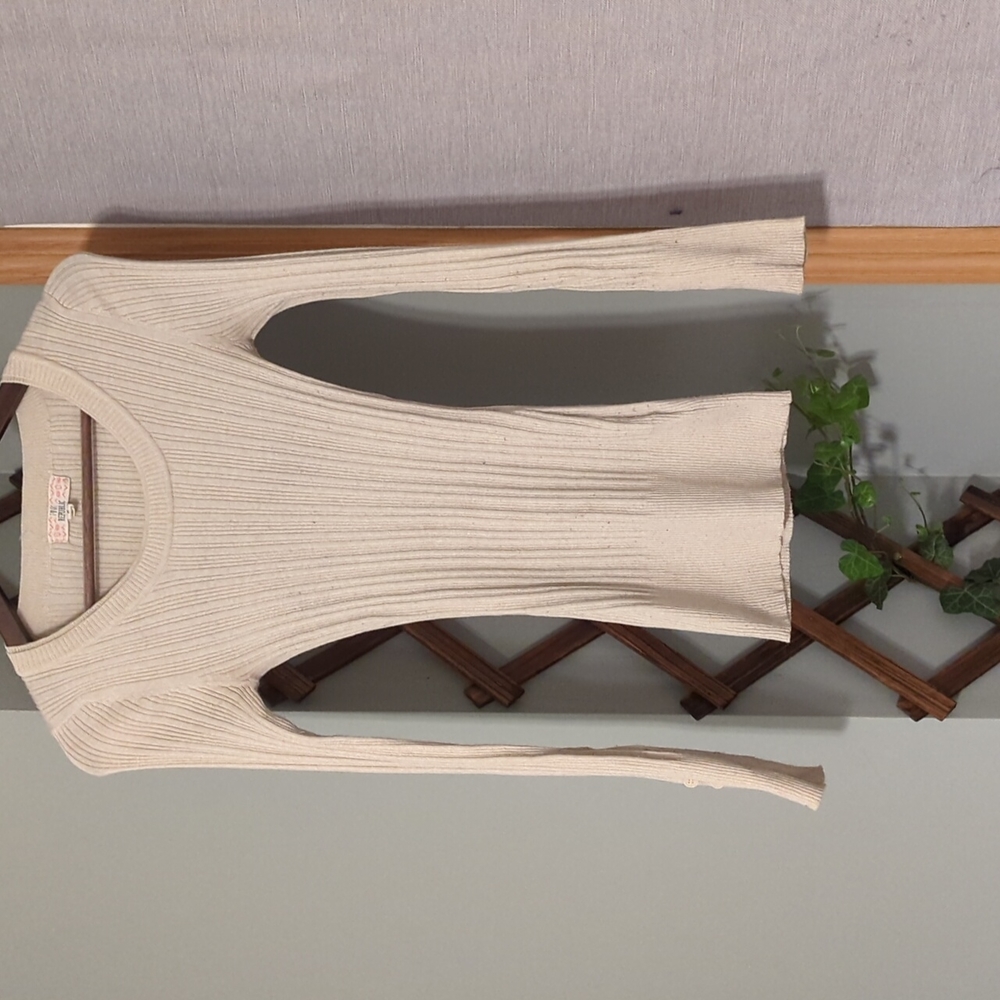 PINK Knit Sweater - Cream Colored
